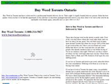 Tablet Screenshot of buyweedtoronto.ca